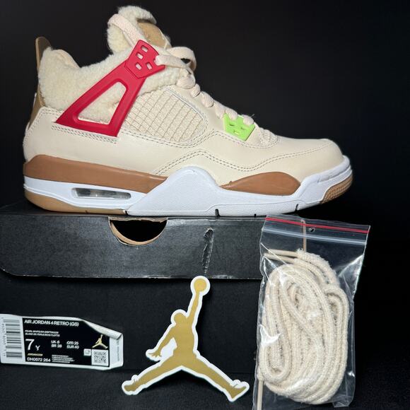 Size 7 - Nike Air Jordan 4 Retro GS Wild Things Men's Shoes - Picture 1 of 10